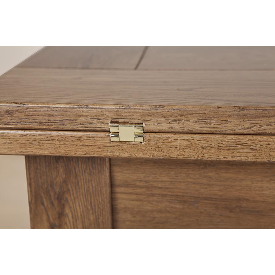 Sherwood Dark Solid Oak Square Extending Dining Table